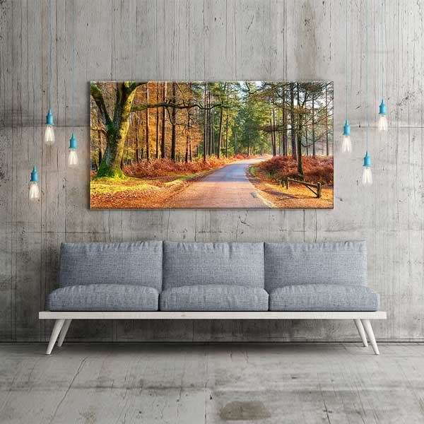 Sonbahar Ormanı Yol Manzarası Kanvas Tablo – 13730