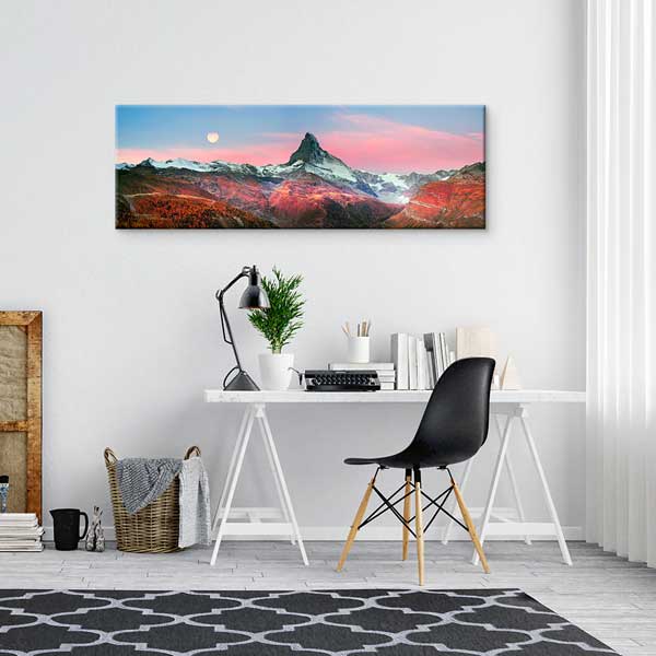 Matterhorn Dağ Manzarası Kanvas Tablo 13881