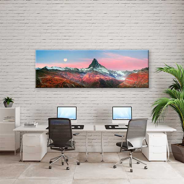 Matterhorn Dağ Manzarası Kanvas Tablo 13881