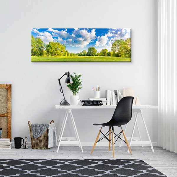 Panoramik Yeşil Doğa Manzarası Kanvas Tablo 13914