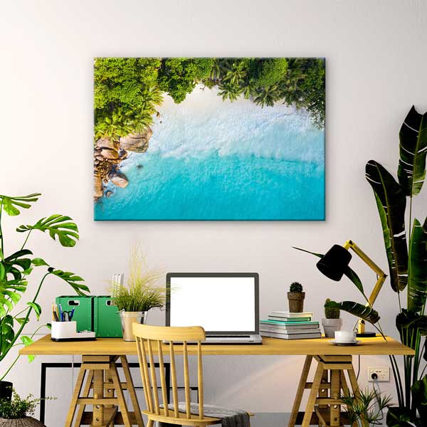 Tropik Sahil Hava Çekimi Kanvas Tablo 13311
