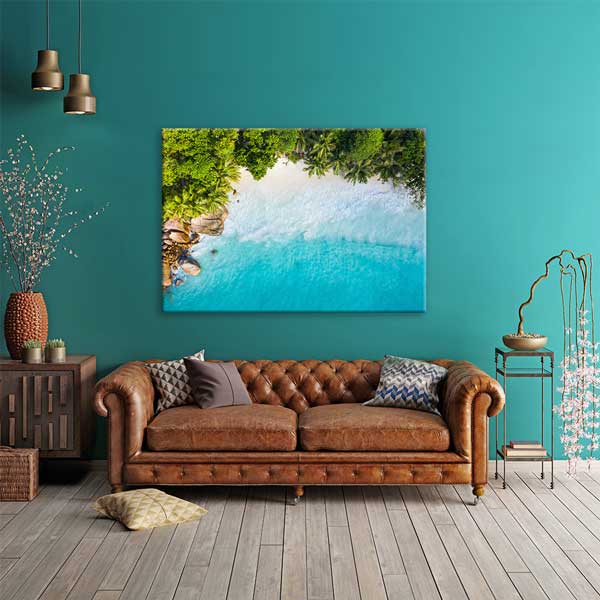 Tropik Sahil Hava Çekimi Kanvas Tablo 13311