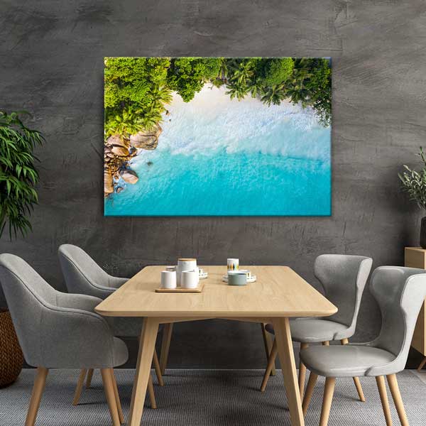 Tropik Sahil Hava Çekimi Kanvas Tablo 13311