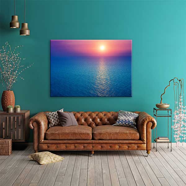 Gün Batımı ve Sonsuz Deniz Kanvas Tablo 13329