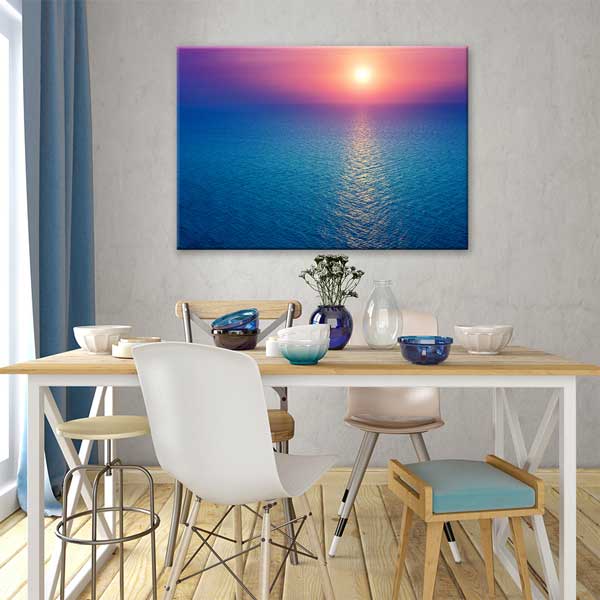 Gün Batımı ve Sonsuz Deniz Kanvas Tablo 13329