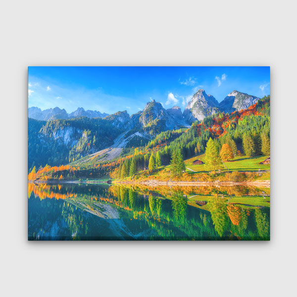 Dağ Manzarası & Göl Yansıması Kanvas Tablo 13444