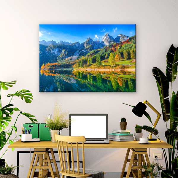 Dağ Manzarası & Göl Yansıması Kanvas Tablo 13444