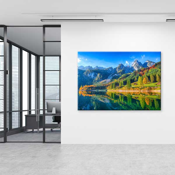 Dağ Manzarası & Göl Yansıması Kanvas Tablo 13444