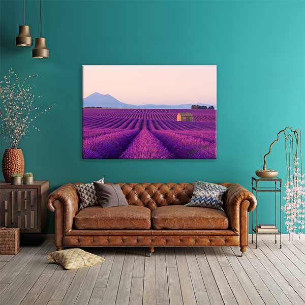 wall-design-art-13462-01 Fransa Provence Lavanta Tarlası Manzara Kanvas Tablo 13462