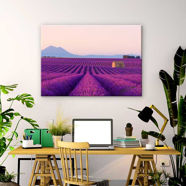 wall-design-art-13462-02 Fransa Provence Lavanta Tarlası Manzara Kanvas Tablo 13462