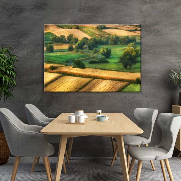 Kırsal Tarım Arazisi Doğa Manzarası Kanvas Tablo 13490