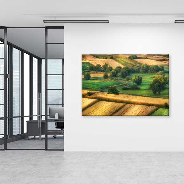 Kırsal Tarım Arazisi Doğa Manzarası Kanvas Tablo 13490