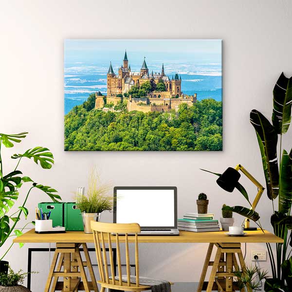 Tarihi Şato ve Orman Manzarası Kanvas Tablo 13498