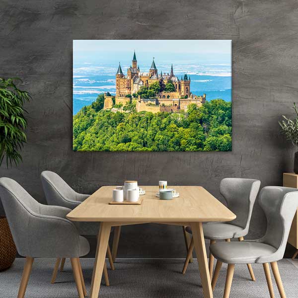 Tarihi Şato ve Orman Manzarası Kanvas Tablo 13498