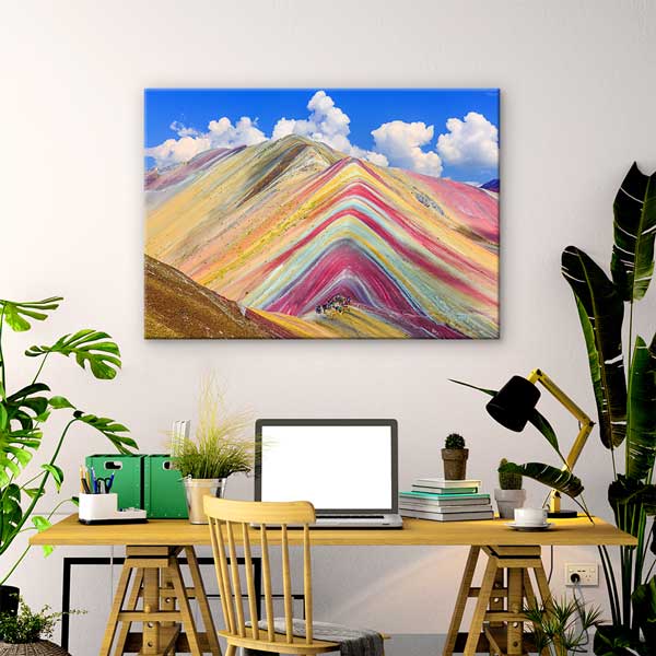 wall-design-art-13559-02 Renkli Dağ Manzarası Kanvas Tablo 13559