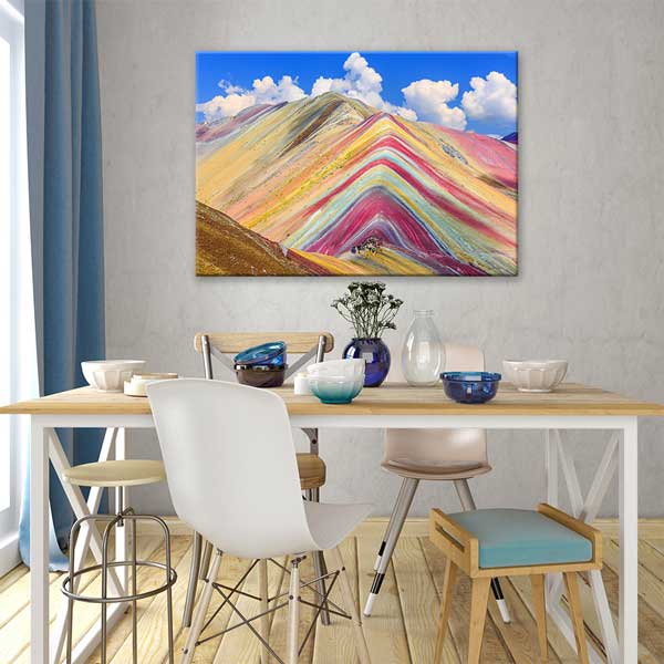 wall-design-art-13559-03 Renkli Dağ Manzarası Kanvas Tablo 13559