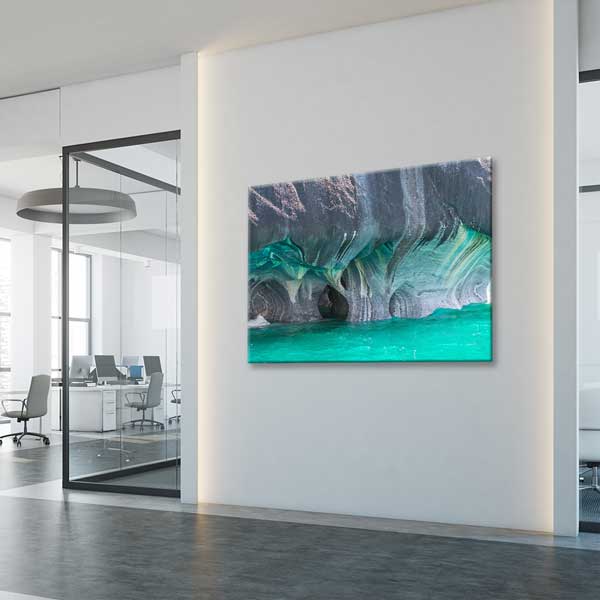 Turkuaz Mermer Mağara Doğa Manzarası Kanvas Tablo 13565