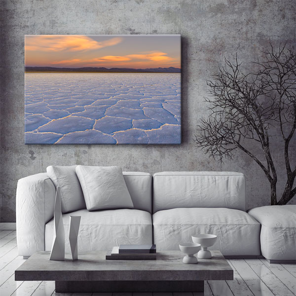 Gün Batımında Tuz Gölü Manzarası Kanvas Tablo 13568