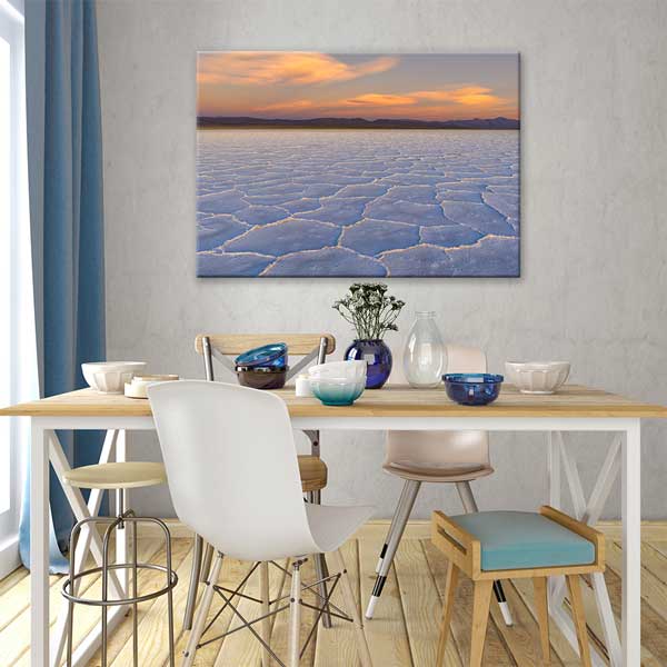 Gün Batımında Tuz Gölü Manzarası Kanvas Tablo 13568