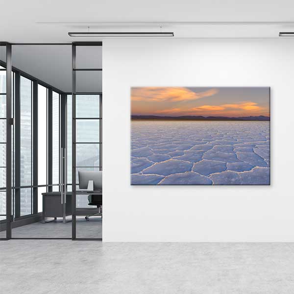 Gün Batımında Tuz Gölü Manzarası Kanvas Tablo 13568