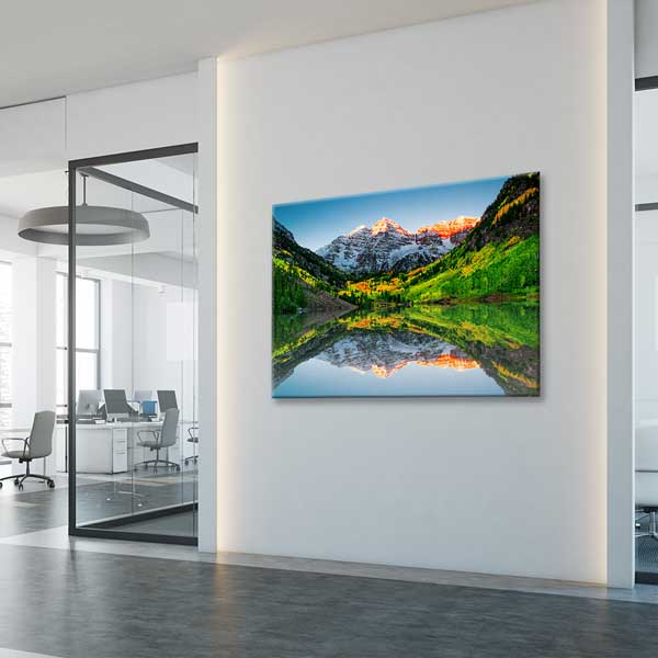 Dağ Vadisi ve Göl Yansıması Manzarası Kanvas Tablo 13589