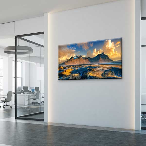 Vestrahorn İzlanda Dağ ve Sahil Manzarası Kanvas Tablo – 13693