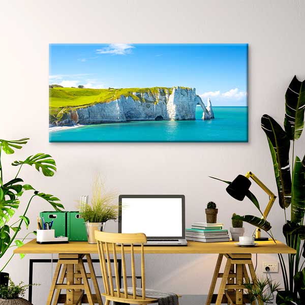 Etretat Kayalıkları Normandiya Manzara Kanvas Tablo – 13718