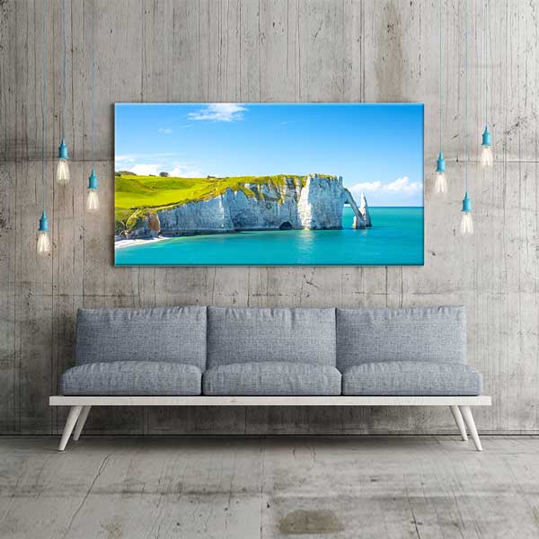 Etretat Kayalıkları Normandiya Manzara Kanvas Tablo – 13718
