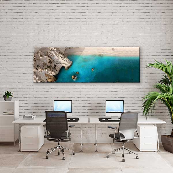 Akdeniz Kayalık Koy Manzarası Kanvas Tablo 13903