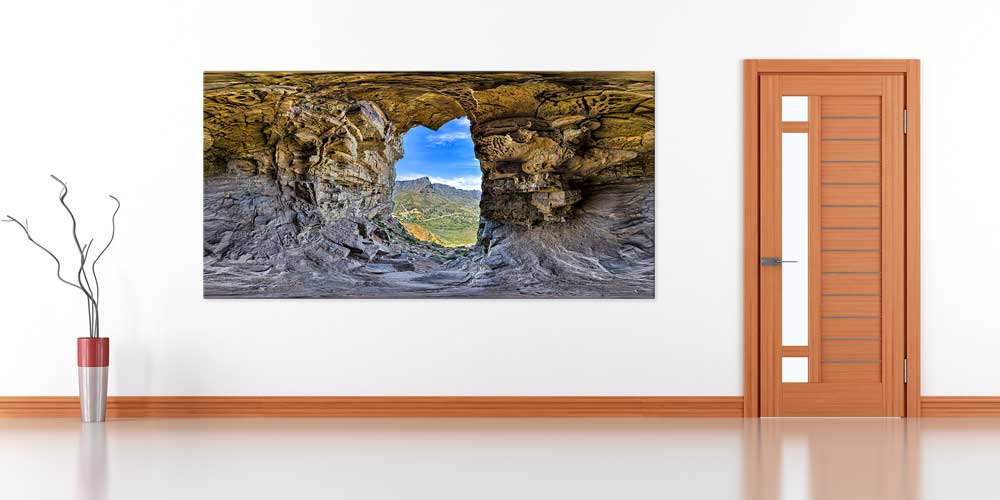 Mağara Penceresinden Dağ Manzarası Büyük Ebat Duvar Dekoru 14020