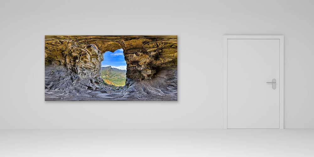 Mağara Penceresinden Dağ Manzarası Büyük Ebat Duvar Dekoru 14020