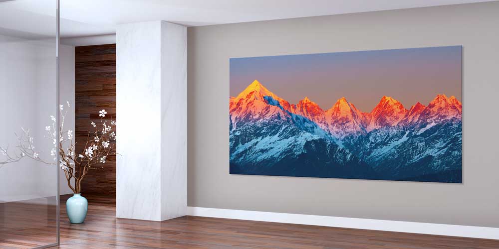 Büyük Ebat Dağ Zirvesi Gün Batımı Duvar Dekoru 14026