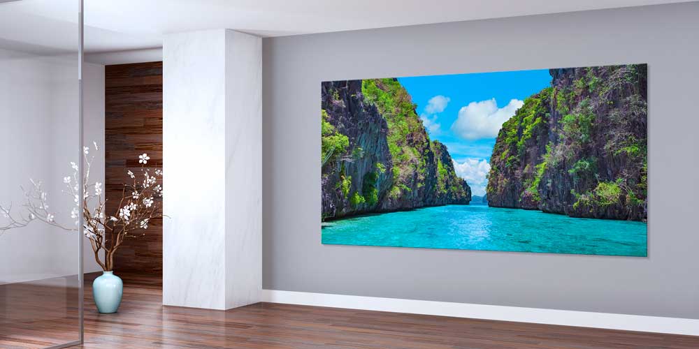 Büyük Ebat Tropikal Lagün ve Kayalık Geçit Duvar Dekoru 14045