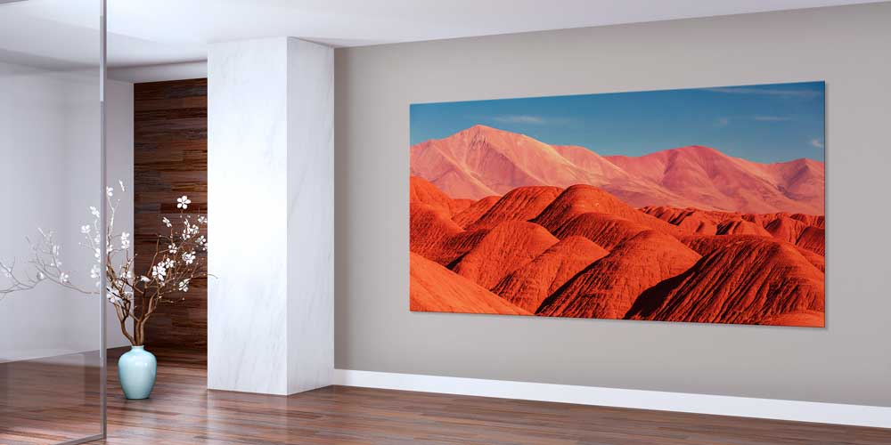Kızıl Dağlar ve Çöl Vadisi Manzarası Büyük Ebat Duvar Dekoru 14107