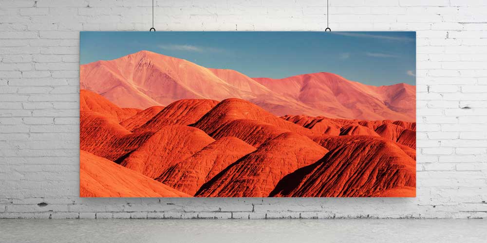 Kızıl Dağlar ve Çöl Vadisi Manzarası Büyük Ebat Duvar Dekoru 14107