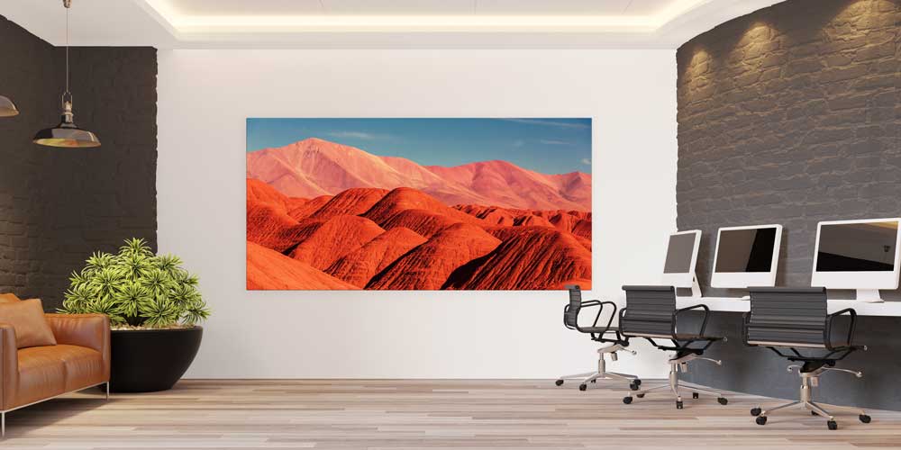 Kızıl Dağlar ve Çöl Vadisi Manzarası Büyük Ebat Duvar Dekoru 14107