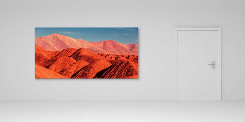 Kızıl Dağlar ve Çöl Vadisi Manzarası Büyük Ebat Duvar Dekoru 14107