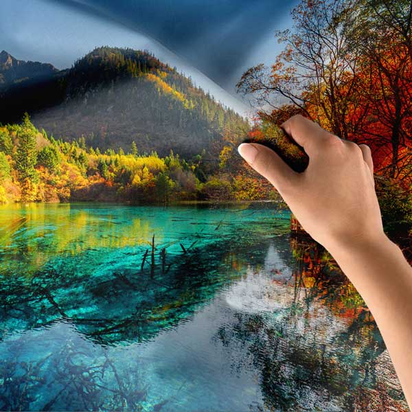 wall-design-art-14310-04 Sonbahar Göl Manzarası Doğa Temalı Duvar Örtüsü 14310