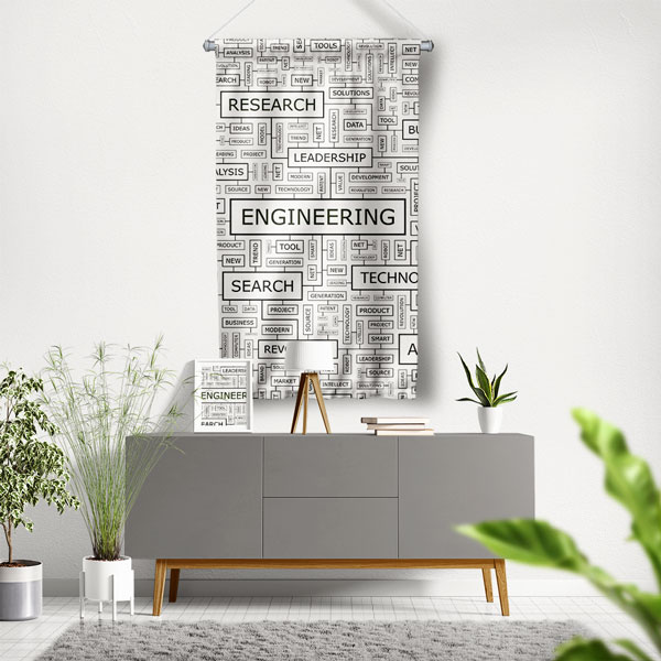 Endüstriyel Dişli Tasarımlı Duvar Flaması 5519