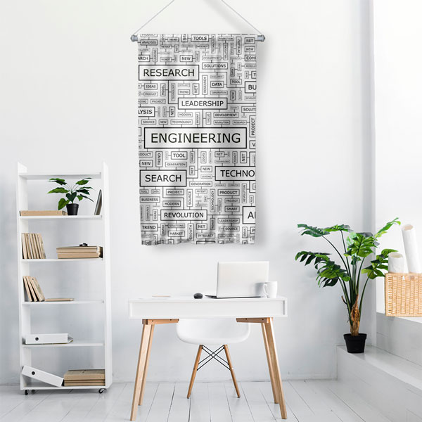 Endüstriyel Dişli Tasarımlı Duvar Flaması 5519