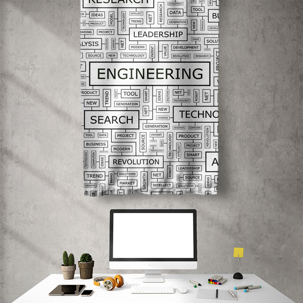 Endüstriyel Dişli Tasarımlı Duvar Flaması 5519