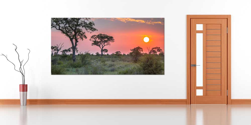 wall-design-art-decor-14008-03 Afrika Savanında Gün Batımı Büyük Ebat Duvar Dekoru 14008