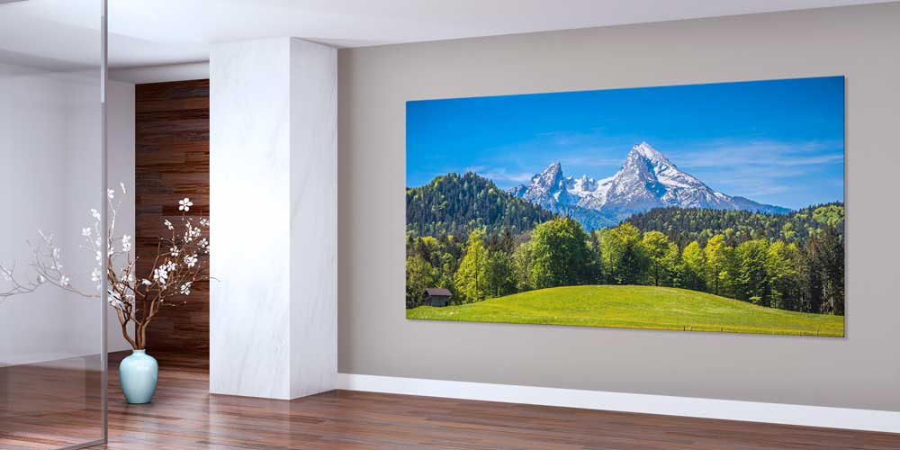 Alp Manzarası Yeşil Çayır Panoramik Büyük Ebat Duvar Dekoru 14212