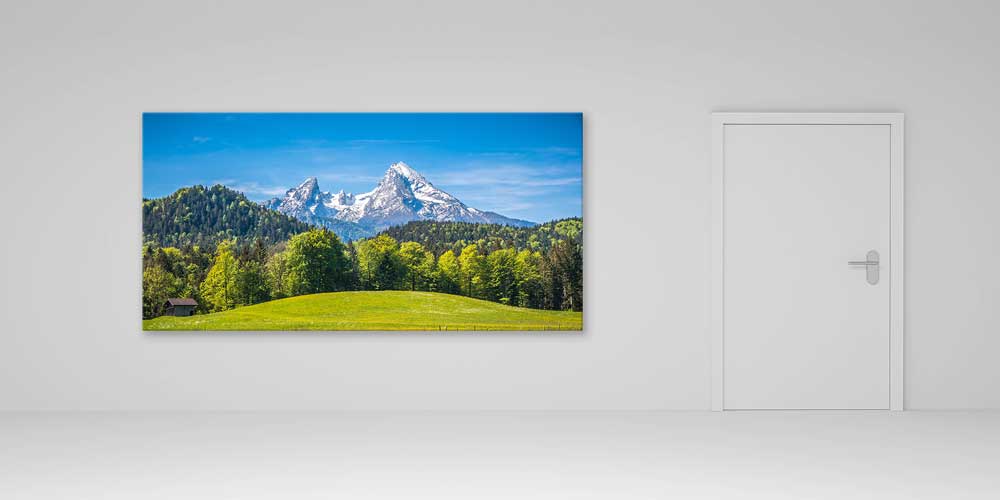 Alp Manzarası Yeşil Çayır Panoramik Büyük Ebat Duvar Dekoru 14212