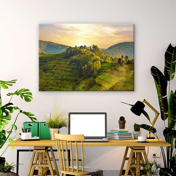 Yeşil Dağ Manzarası Kanvas Tablo 13300