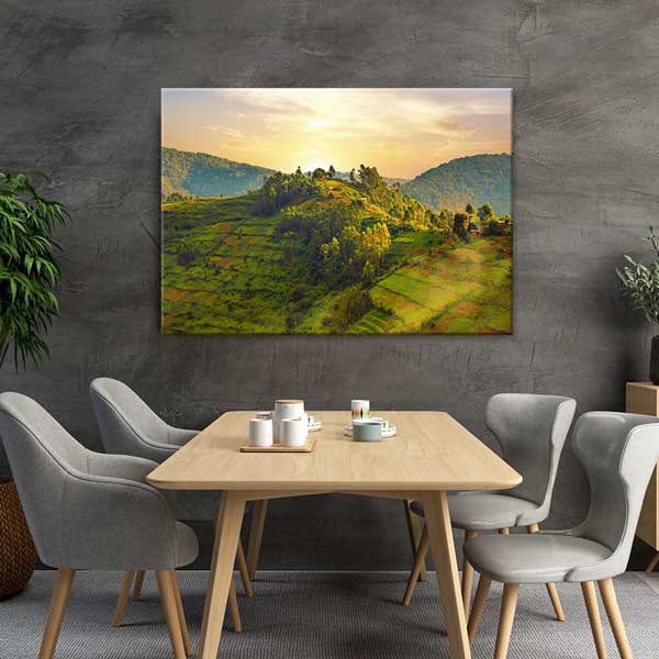 Yeşil Dağ Manzarası Kanvas Tablo 13300