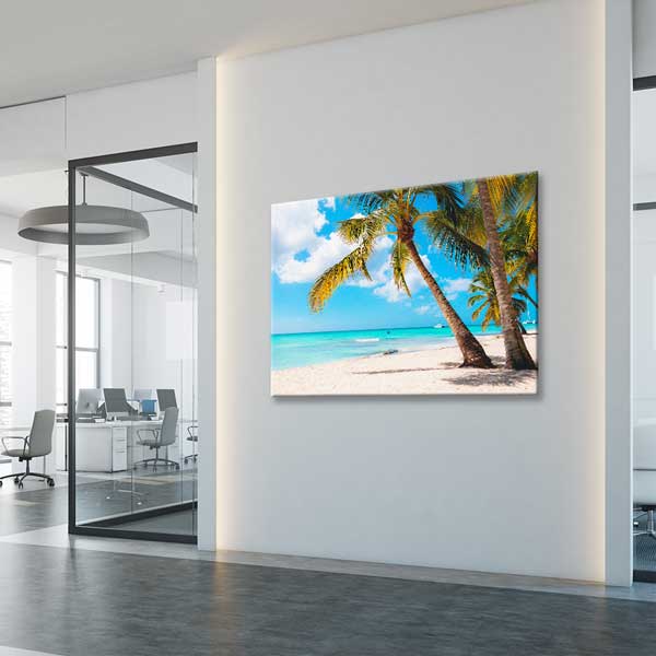 Asya Tropik Plaj ve Palmiye Manzarası Kanvas Tablo 13356