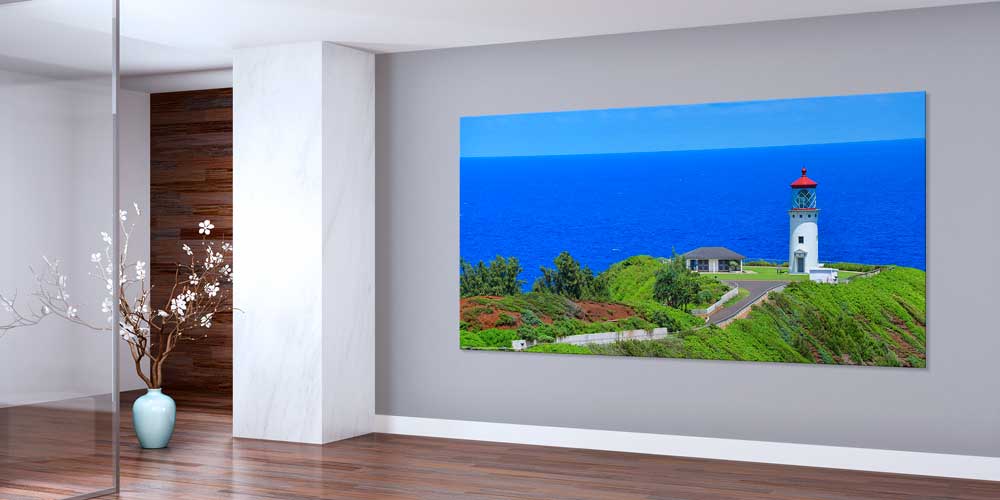 Okyanus Kıyısında Deniz Feneri Manzarası Büyük Ebat Duvar Dekor Ürünü 14157