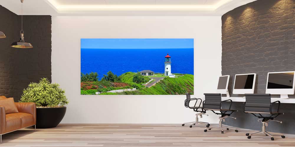 Okyanus Kıyısında Deniz Feneri Manzarası Büyük Ebat Duvar Dekor Ürünü 14157