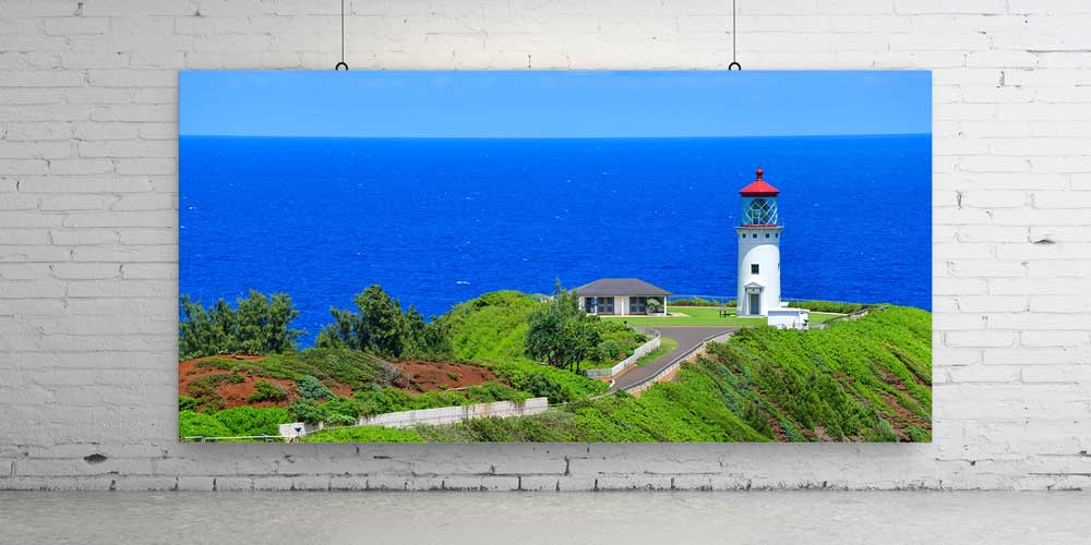 Okyanus Kıyısında Deniz Feneri Manzarası Büyük Ebat Duvar Dekor Ürünü 14157